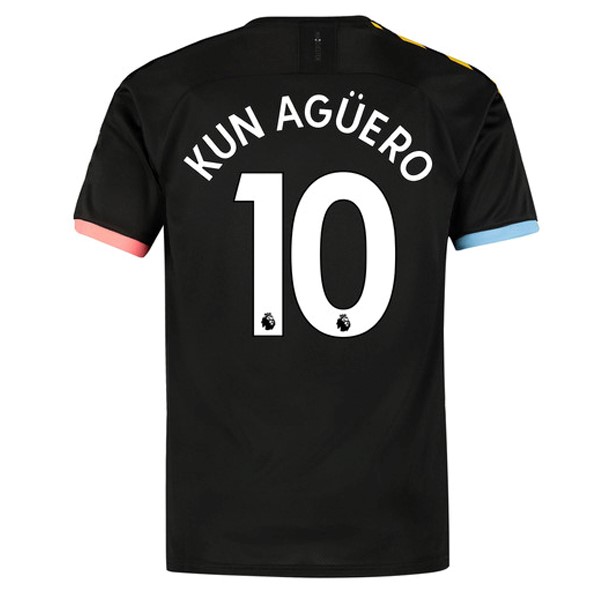 Camiseta Manchester City NO.10 Kun Aguero 2ª Kit 2019 2020 Negro